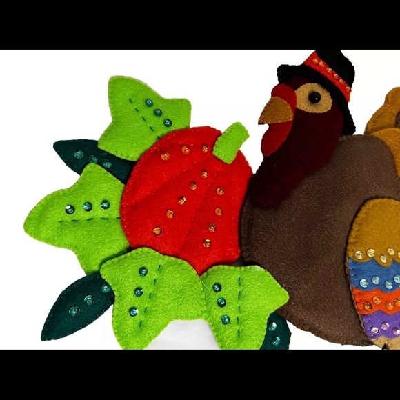 Vintage Design Works Crafts Handmade Turkey Wall Thanksgiving Table Decor - Picture 2 of 13